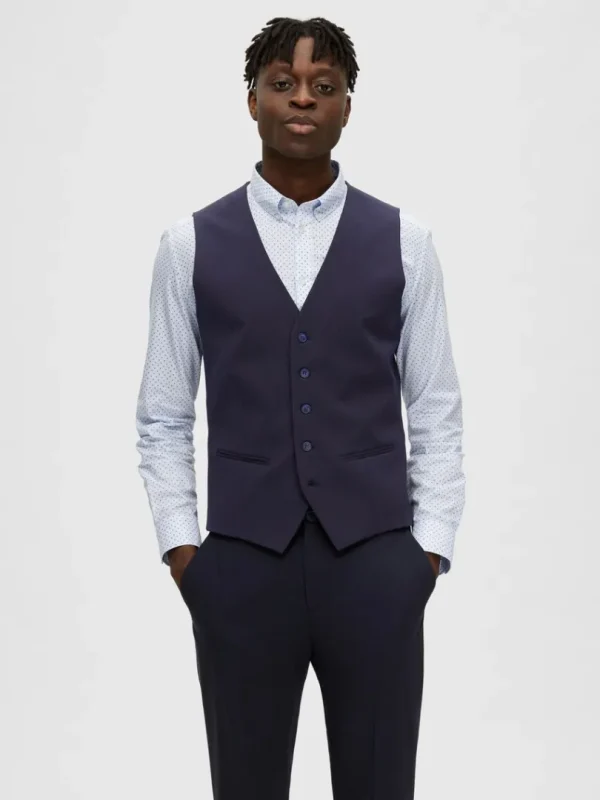 Jakkesæt & Blazers>SELECTED VÆVET VEST Blue