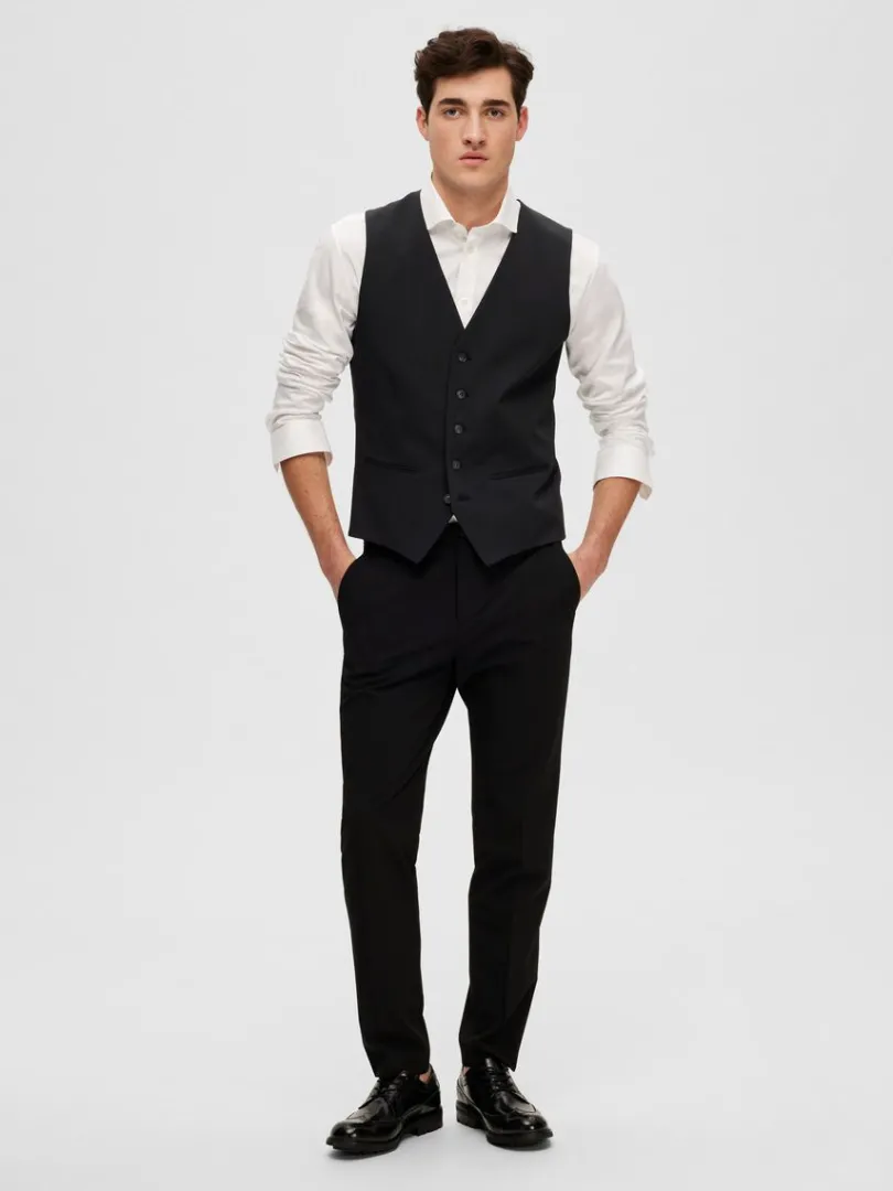 vvet_vest_1-2.webp Jakkesæt & Blazers>SELECTED VÆVET VEST Black