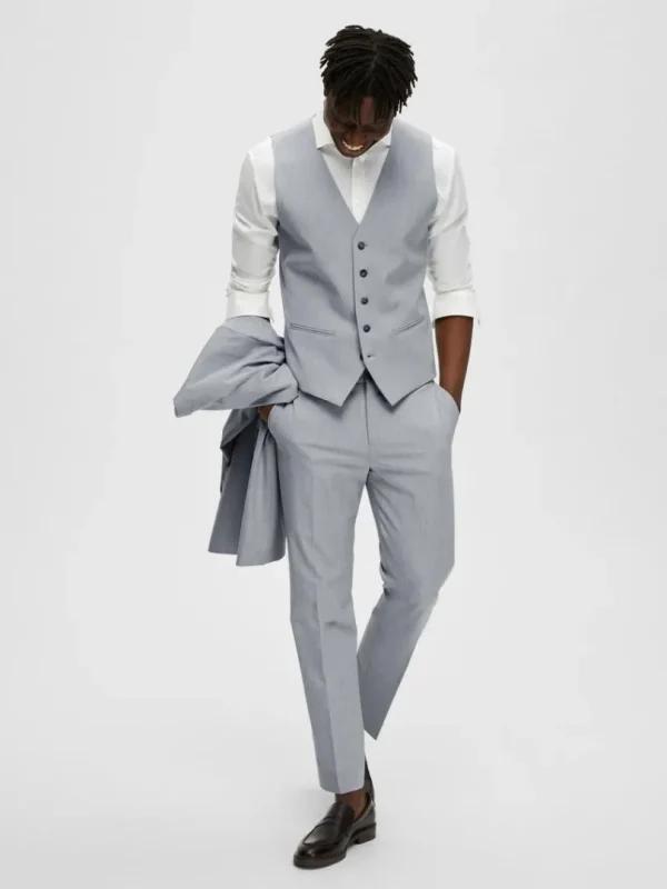 Jakkesæt & Blazers>SELECTED VÆVET VEST Grey