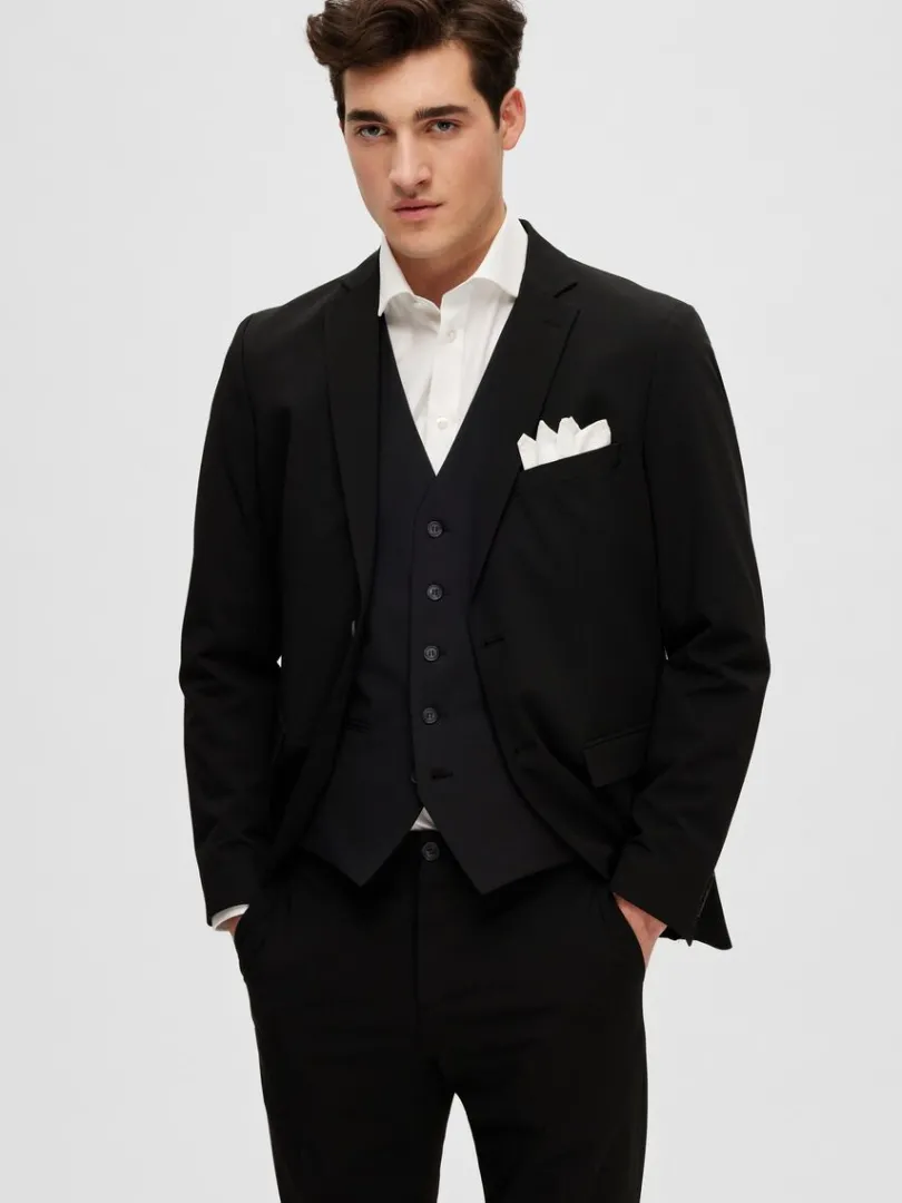 vvet_vest_2-2.webp Jakkesæt & Blazers>SELECTED VÆVET VEST Black
