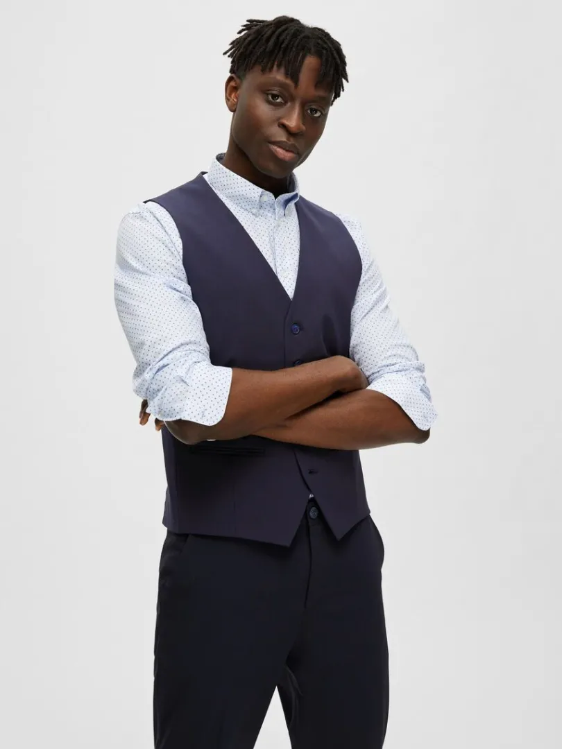 vvet_vest_2.webp Jakkesæt & Blazers>SELECTED VÆVET VEST Blue