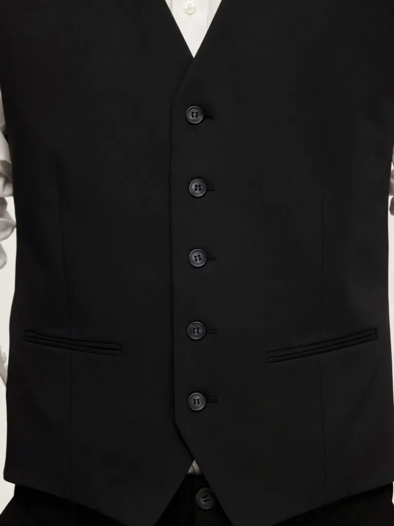 vvet_vest_4-2.webp Jakkesæt & Blazers>SELECTED VÆVET VEST Black