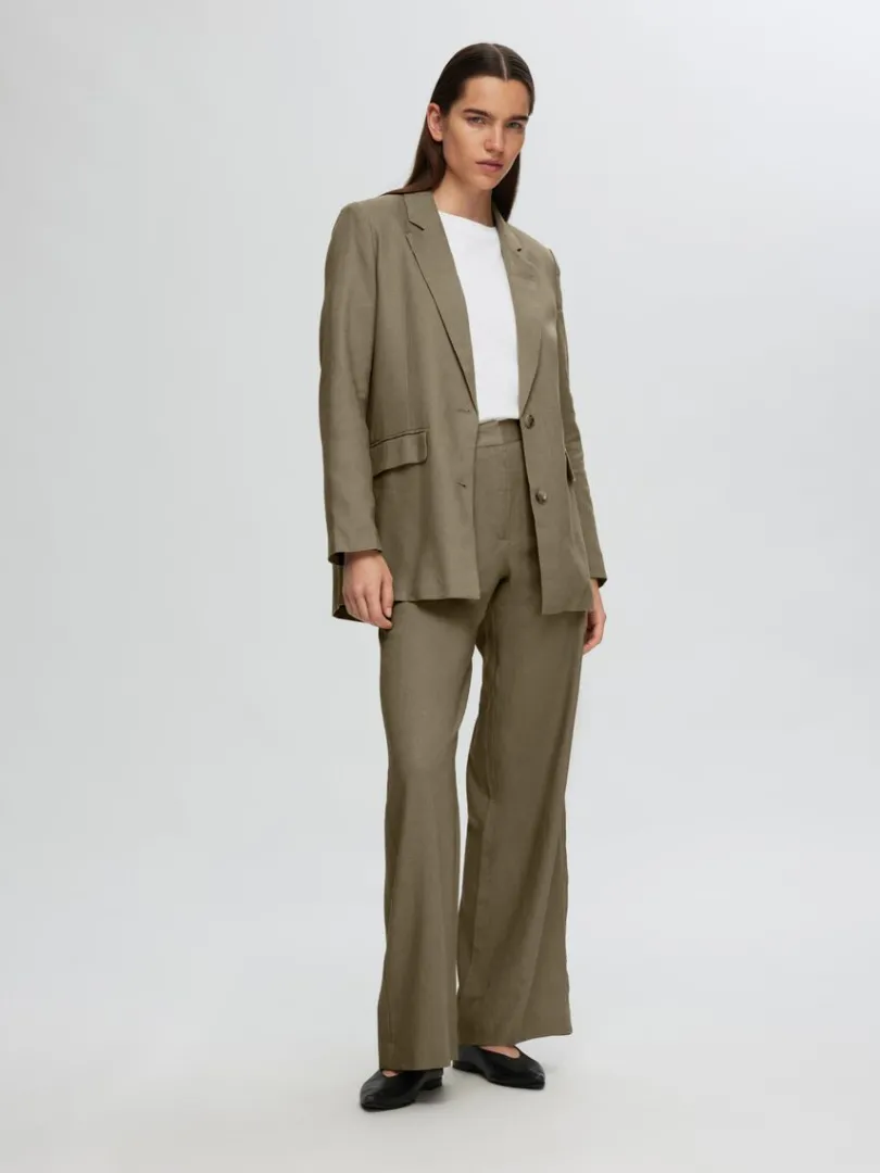 wide_fit_bukser_2.webp Bukser>SELECTED WIDE FIT BUKSER Green