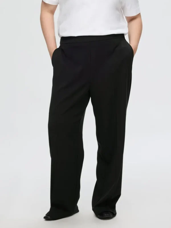 Bukser | Jakkesæt & Blazers>SELECTED WIDE FIT BUKSER Black