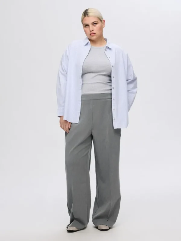 Bukser | Jakkesæt & Blazers>SELECTED WIDE FIT BUKSER Grey