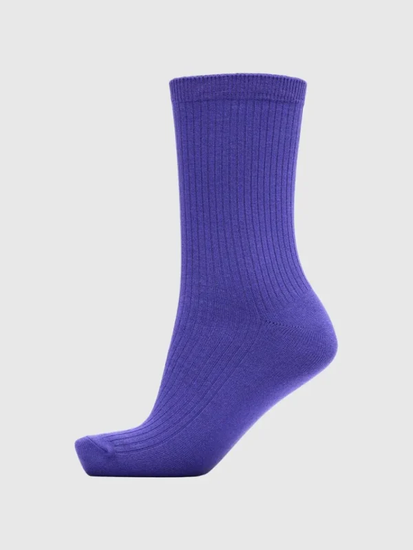 Accessories>SELECTED BASIC RIBBET STRØMPER Purple