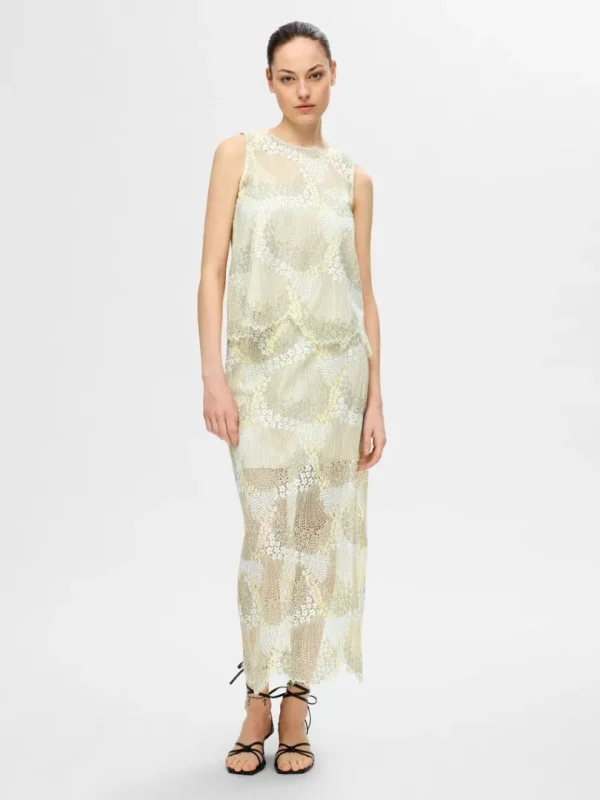 Toppe Og Bluser>SELECTED BLONDE TOP Yellow