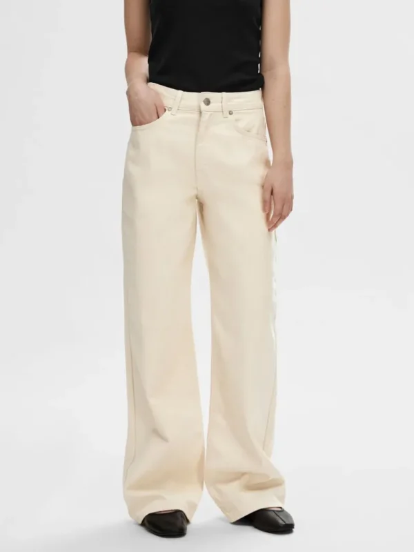 Jeans>SELECTED HVID WIDE FIT JEANS White