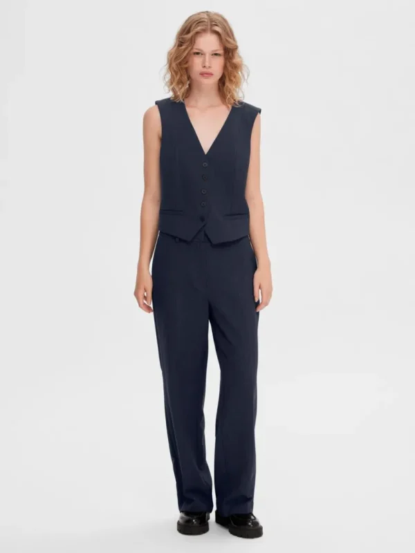 Bukser | Jakkesæt & Blazers>SELECTED SKRÆDDERSYEDE BREDE BUKSER Blue